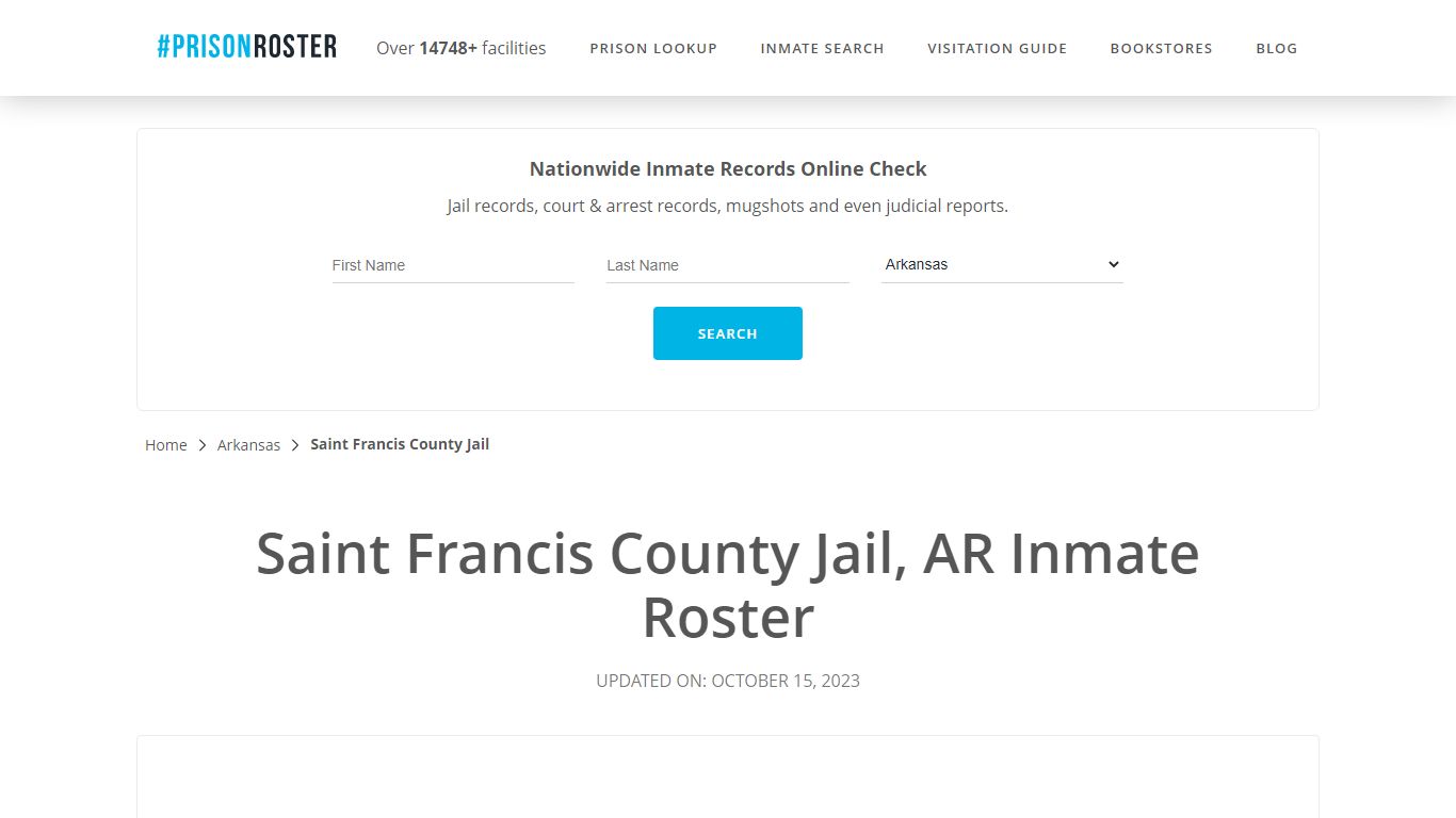 Saint Francis County Jail, AR Inmate Roster - Prisonroster